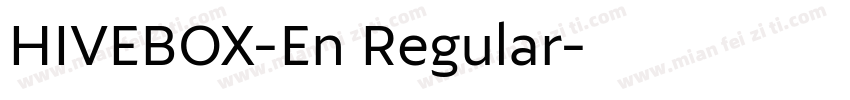 HIVEBOX-En Regular字体转换